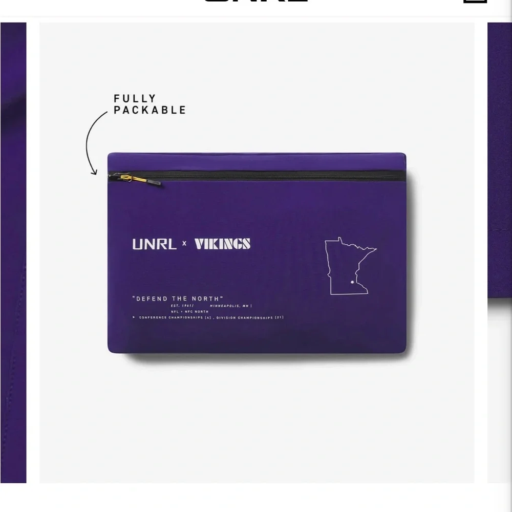 UNRL Vikings Purple Track Jacket - Picture 3 of 11